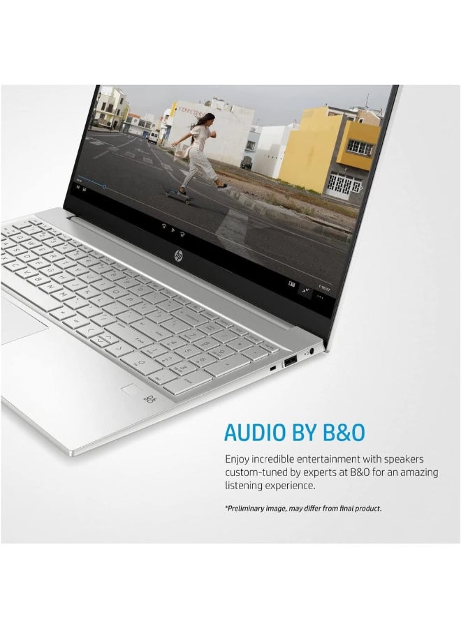HP - Pavilion 15-eg1053 (Upgraded Version) Laptop With 15.6-Inch Touchscreen Display, Core i5-1155G7 Processor/16GB RAM/1TB SSD/Intel Iris Xe Graphics/Windows 11 With Bag English/Arabic Silver - Image 1