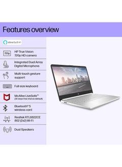 HP Newest 2023 14s (Upgraded Version) Laptop With 14-Inch Display, Celeron Processor/4GB RAM/256GB SSD/Windows 11 Best For Students English Silver  - Image 3