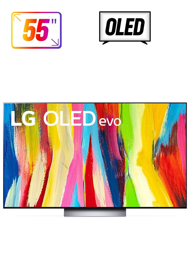 OLED evo TV 55-Inch C2 Series, Cinema Screen Design 4K Cinema HDR webOS22 With ThinQ AI Pixel Dimming OLED55C26LA Black - pnsku/N53337050A/45/_/1739966962/e234e0da-ad5a-4a1b-8ffe-e783d30fe48b
