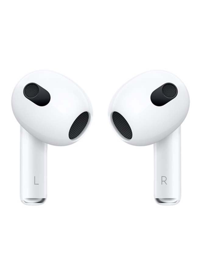 ابل  Renewed - AirPods (3rd generation) with MagSafe Charging Case White - Image 2