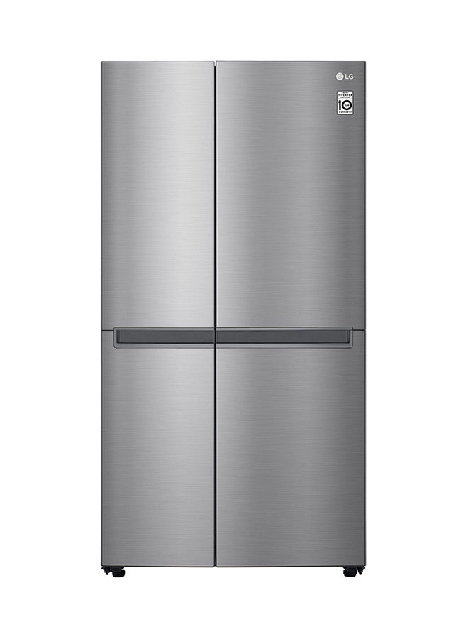 4-Door French Side by Side Refrigerator 14.6Cu.ft, Freezer 8.2Cu.ft, 645 L, Smart Inverter Compressor, LS25CBBSIV Platinum Silver - pnsku/N53337829A/45/_/1705564756/91641284-75fa-482e-ae17-4ec0e59afb9f