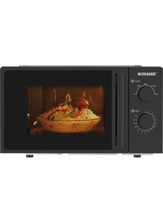20L Microwave Oven - 245Mm Turntable Glass Tray With Defrost Setting | Manual Control Oven With Pull Handle Door And 6 Power Levels 20 L 700 W SMO-920 Black - pnsku/N53338055A/45/_/1725878453/0cca9757-f705-4e0b-8257-18d00279747c