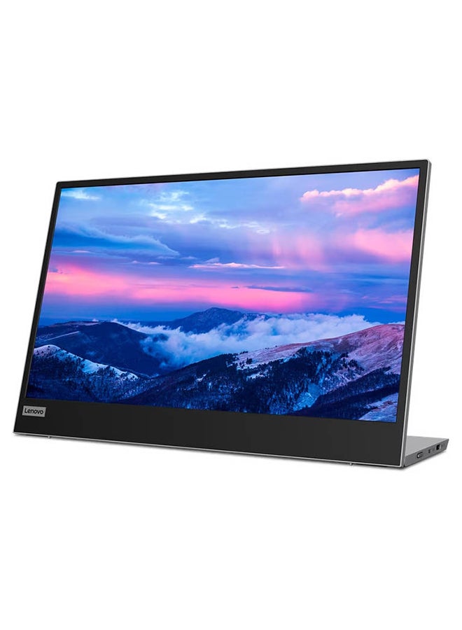 Lenovo - L15 15.6" Full HD Mobile Monitor, WLED IPS Panel, 1920x1080 Resolution, 60Hz Refresh Rate, 6ms Response Time, 16.7 Million Colors, Height Adjustable Stand, Anti-Glare, 2 x USB Type-C 3.2 Gen 1 Ports, VESA Mount Compatible, TÜV Rheinland Low Blue Light & Flicker-Free Certification, Kensington Lock Slot, Portable & Lightweight Design, Raven 66E4UAC1WL Black - Image 1