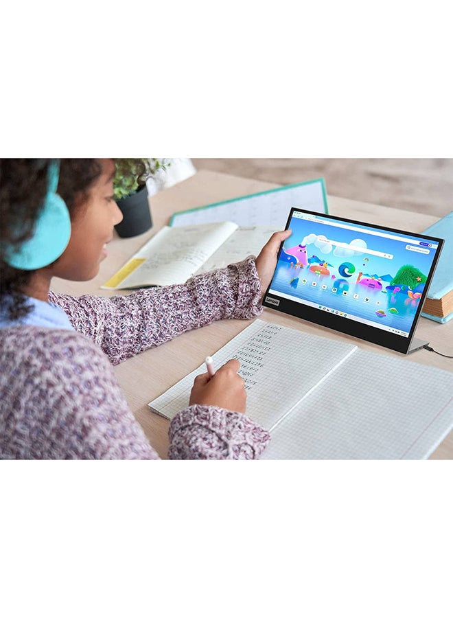 Lenovo - L15 15.6" Full HD Mobile Monitor, WLED IPS Panel, 1920x1080 Resolution, 60Hz Refresh Rate, 6ms Response Time, 16.7 Million Colors, Height Adjustable Stand, Anti-Glare, 2 x USB Type-C 3.2 Gen 1 Ports, VESA Mount Compatible, TÜV Rheinland Low Blue Light & Flicker-Free Certification, Kensington Lock Slot, Portable & Lightweight Design, Raven 66E4UAC1WL Black - Image 1