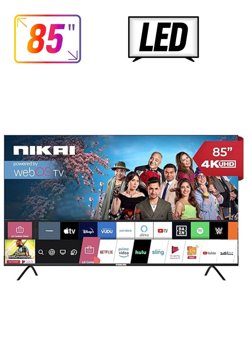 نيكاي تلفزيون LED ذكي بدقة 4K مقاس 85 بوصة NIK85MEU4STN أسود NIK85MEU4STN3 أسود  - Image 1