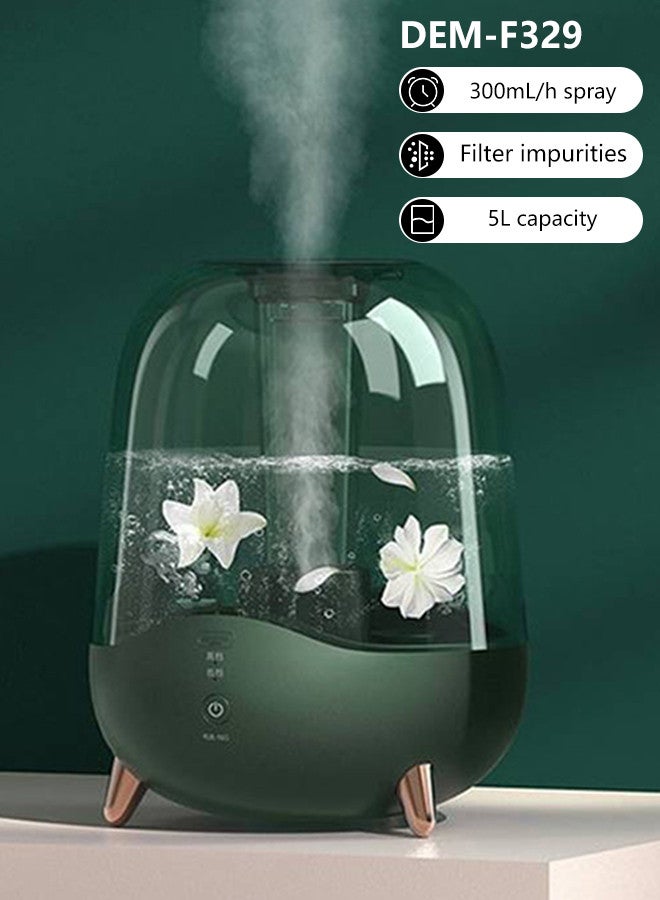 Crystal Clear Ultrasonic Cool Mist Humidifier  Silent Aromatherapy Diffuser Water Mist System with Transparent Removable Water Tank for Easy Filling and Cleaning Green - pnsku/N53338403A/45/_/1739776456/cca37831-e6e8-43c5-a195-0b29e5af88a8