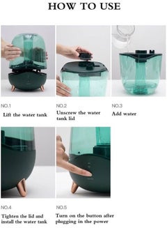 Crystal Clear Ultrasonic Cool Mist Humidifier  Silent Aromatherapy Diffuser Water Mist System with Transparent Removable Water Tank for Easy Filling and Cleaning Green - pnsku/N53338403A/45/_/1739776459/26756e05-7918-4793-8068-fd62468a2cbd