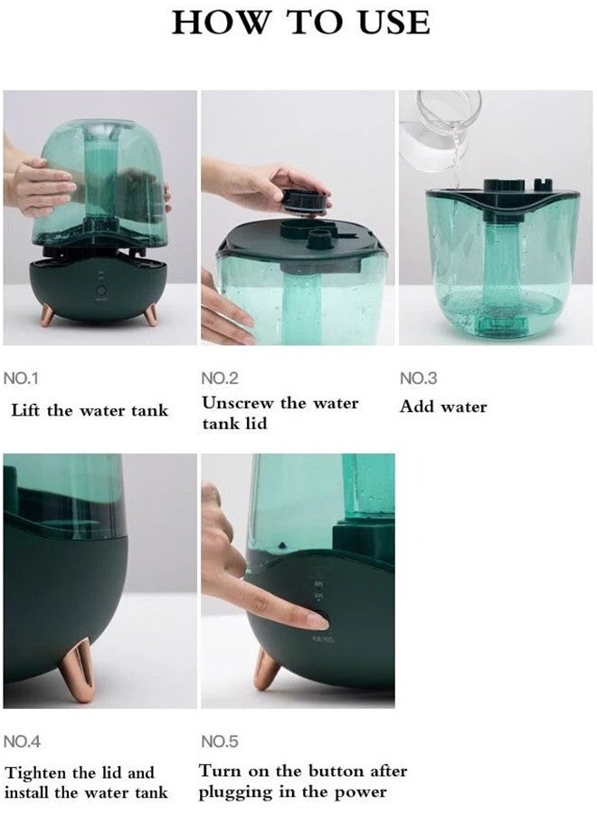 Crystal Clear Ultrasonic Cool Mist Humidifier  Silent Aromatherapy Diffuser Water Mist System with Transparent Removable Water Tank for Easy Filling and Cleaning Green - pnsku/N53338403A/45/_/1739776459/26756e05-7918-4793-8068-fd62468a2cbd