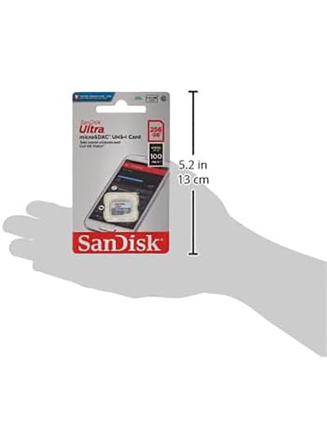 Sandisk - 256GB Ultra Microsdxc Uhs 1 Card 100Mb/S Grey -Sdsqunr-256G-Gn3Mn, Grey 256 GB - Image 1