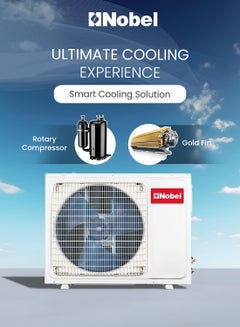 Nobel Split Ac 12000Btu T1 Rotary R410A Remote Control Series 0 With Pipe Kit NSAC12C White  - Image 4