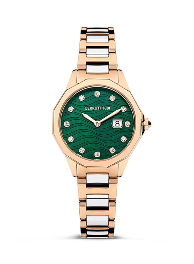 CERRUTI 1881 Women's Rose gold Round Shape Stainless Steel Analog Wrist Watch 30 mm CIWLG2232402  - Image 1