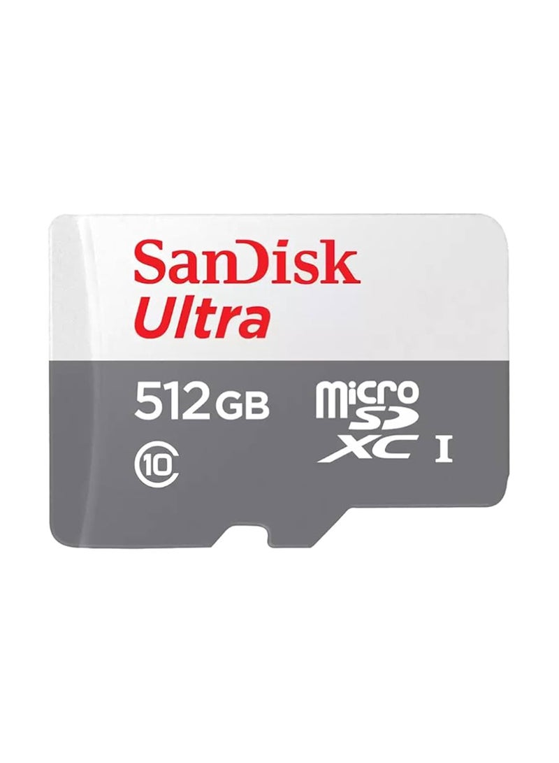 Sandisk 512GB Ultra microSDXC UHS-I Transfer Speeds of up to 100MB/s Read Speed Up to 100MB/s  SDSQUNR-512G-GN3MN 512 GB  - Image 1