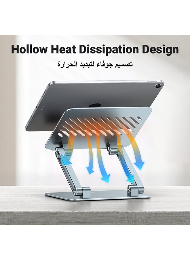 Ugreen Metal iPad Stand Foldable iPad Holder Angle Adjustable Desk Tablet Stand Holder for All L170XW148XH45(mm) Tablets iPad Pro iPad Air iPad Mini Galaxy Tab S8 Ultra Silver  - Image 5