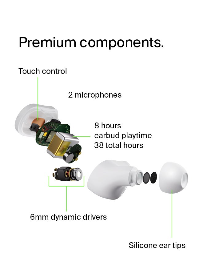 belkin SoundForm Pay True Wireless Earbuds White  - Image 2