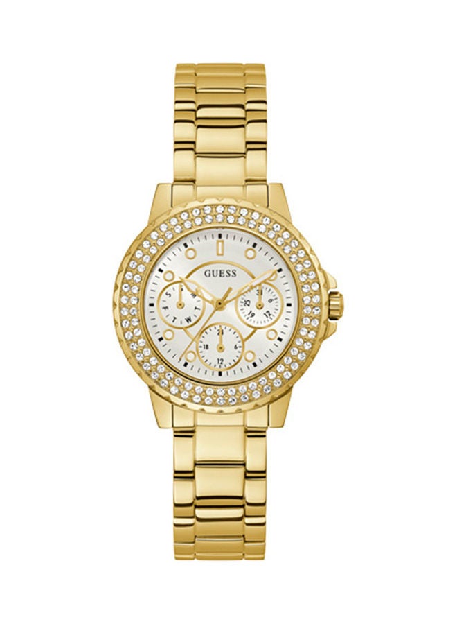 GUESS Women's White Dial Stainless Steel Multi-Function Watch GW0410L2 - Image 1