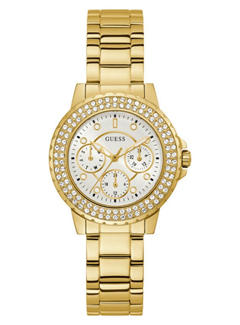 GUESS Women's White Dial Stainless Steel Multi-Function Watch GW0410L2 - Image 1