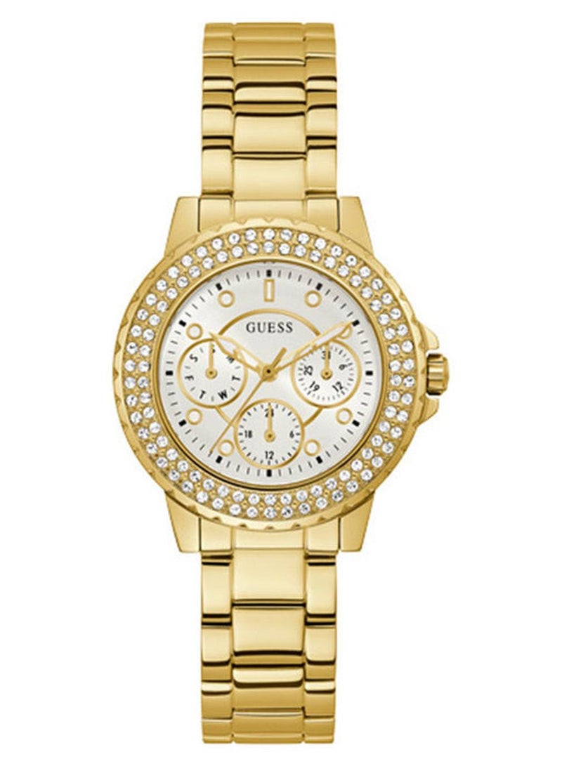 GUESS Women's White Dial Stainless Steel Multi-Function Watch GW0410L2 - Image 1