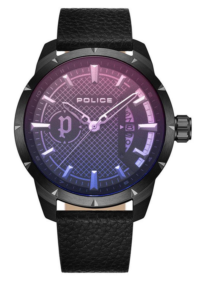 POLICE Men's Neist Leather Strap Analog Wrist Watch PEWJB2226901 - 45mm - Black - Image 1