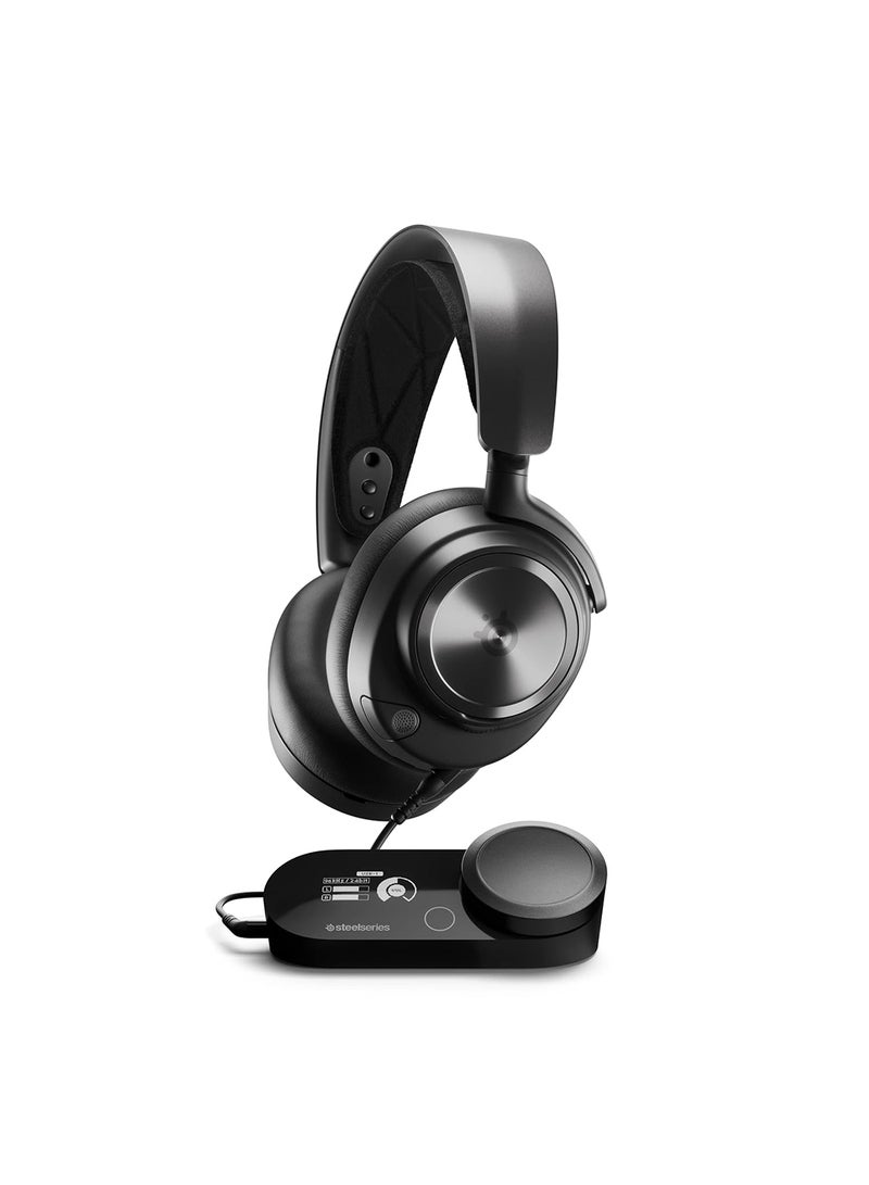 steelseries - Arctis Nova Pro Wired Gaming Headset with GameDAC Gen 2, ClearCast Gen 2 Mic, 40mm Neodymium Drivers, 38 Ohm Impedance, 10-40,000 Hz Frequency Response, Multi-System Connectivity (PC, PS5, PS4, Mac, Switch), Black | 61527 - Image 1