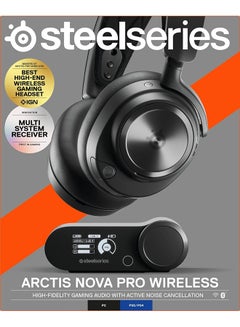 Arctis Nova Pro Wireless High-Fidelity Gaming Audio Headset with Active Noise Cancellation for PC & PlayStation - Black - pnsku/N53340626A/45/_/1717156002/3c24a508-79f7-4f45-a4ba-fe48ec6f3dc0