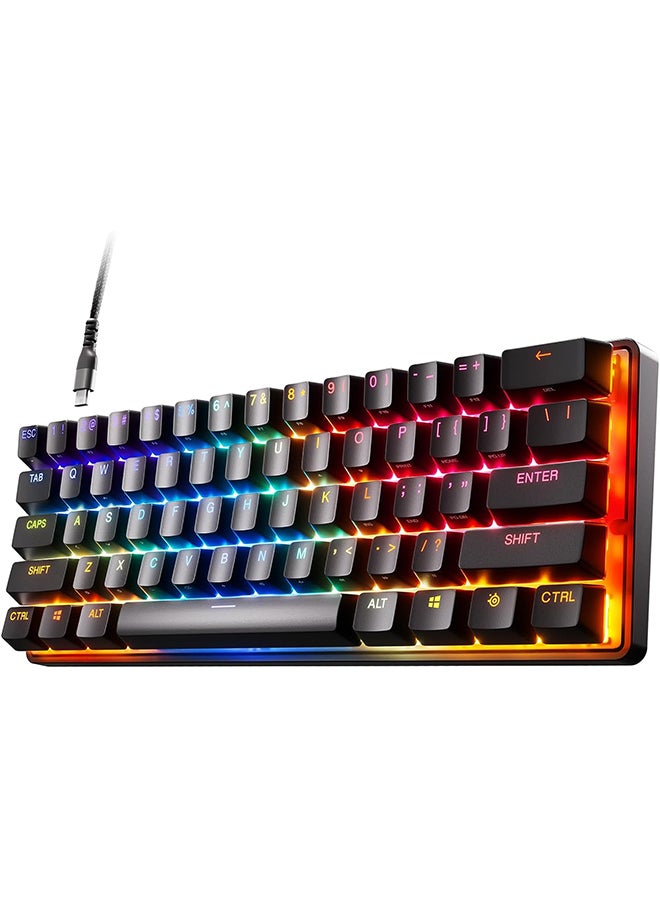 steelseries - Apex Pro Mini Wired Gaming Keyboard – 60% Form Factor, OmniPoint 2.0 Adjustable HyperMagnetic Switches, 0.7ms Response Time, 40 Levels of Per-Key Actuation, 100 Million Keystrokes, Detachable USB Type-C, 5 Custom Profiles, 32-Bit ARM Processor | 64820 - Image 1