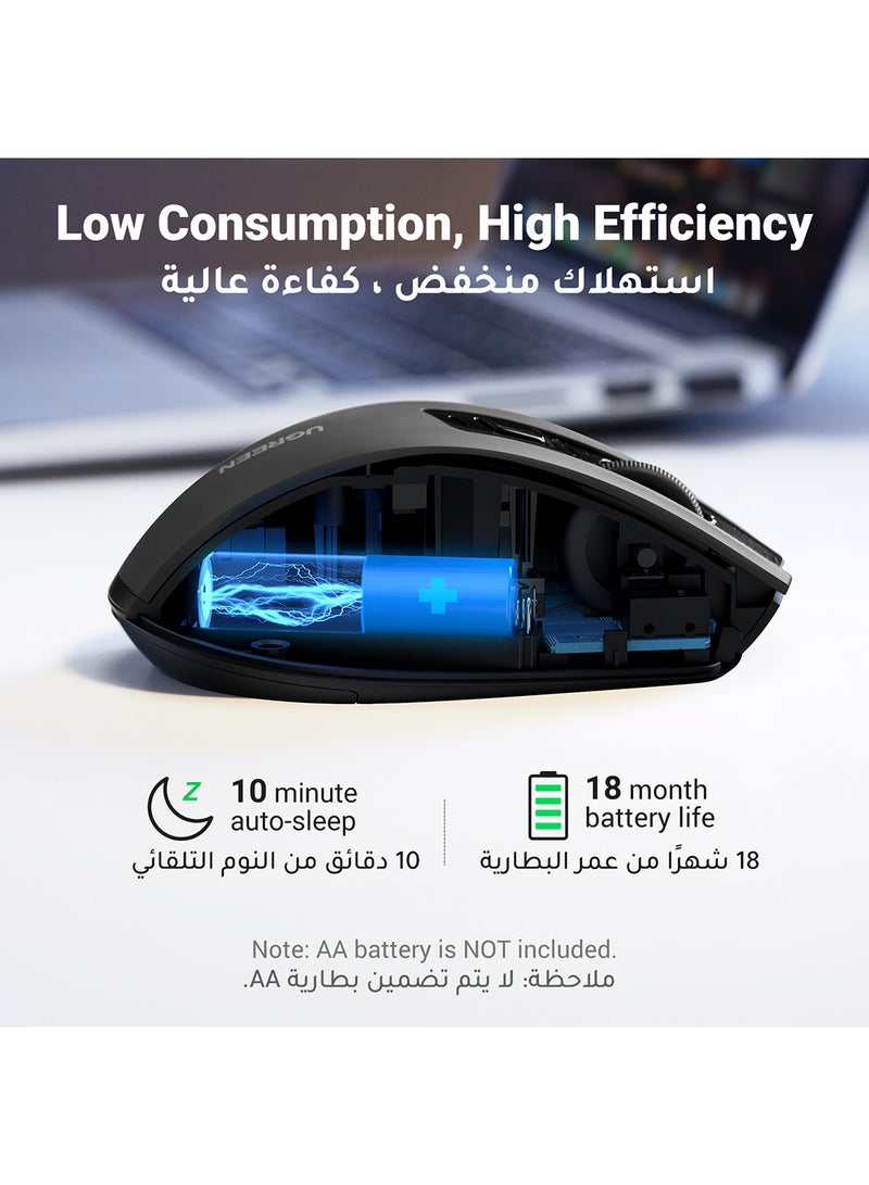 Wireless Mouse Ergonomic Mice 2.4G USB Noiseless Portable Mouse for Laptop Tablet 5 DPI Adjustable Ultrafast Scrolling for PC HP Lenovo MacBook ASUS Dell Black - pnsku/N53340661A/45/_/1713419026/50e4afcd-589e-4523-8172-a430bae9c617