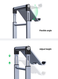 Ugreen Phone Stand, Premium Metal Phone Holder For Desk, Height Adjustable Mobile Stand Foldable Phone Holder Compatible With iPhone 16/15 Series, Samsung Galaxy S24 S23, Xiaomi, HONOR, Tablet/iPad Grey  - Image 4