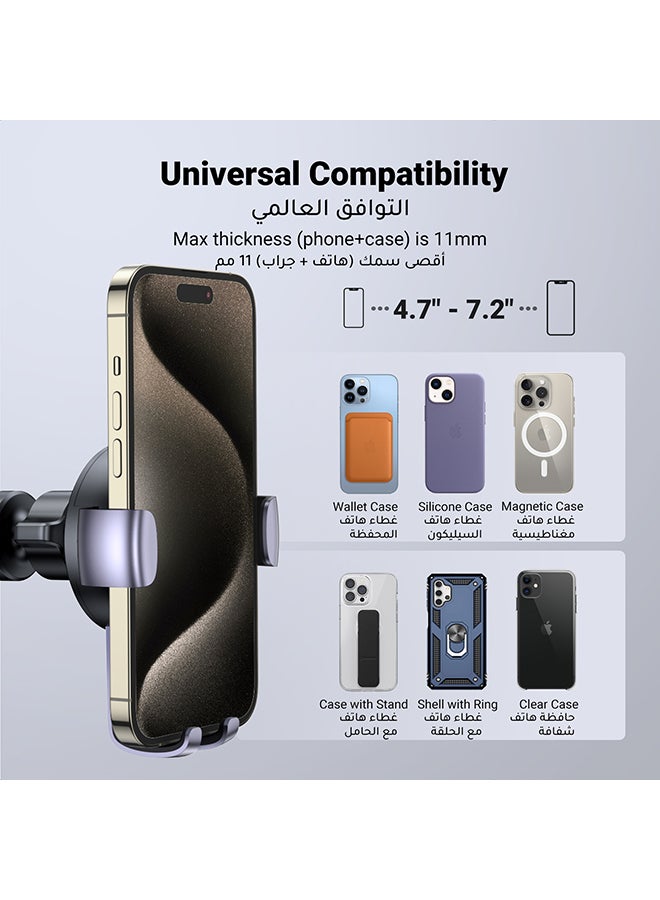 Car Phone Holder, Car Holder for Air Vent with Gravity Auto Lock Car Mobile Holder Adjustable Car Mount Compatible with iPhone 15/14/13/12 Series, Galaxy S22 S21 Z Flip 4 5 space grey - pnsku/N53340793A/45/_/1712550811/30554a8d-ef61-4754-bbb8-d4a0422f74bb