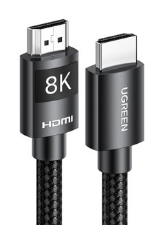 Ugreen 8K HDMI 2.1 Cable 2M Ultra HD High-Speed 48Gbps 8K@60Hz Braided Cord eARC Dynamic HDR Dolby Vision for MacBook Pro PS5 Switch TV Xbox UHD TV Blu-Ray Projector black  - Image 1