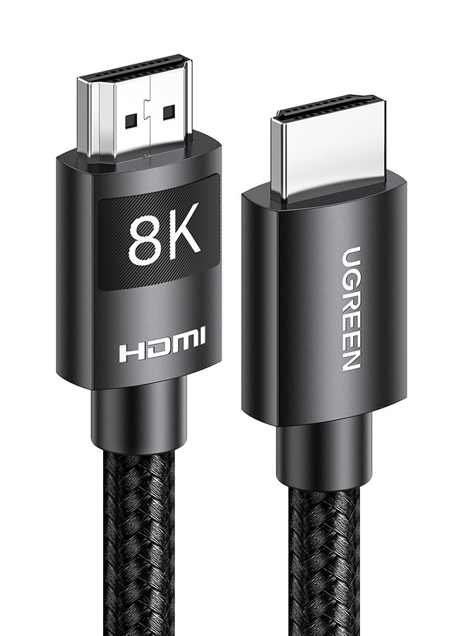Ugreen 8K HDMI 2.1 Cable 2M Ultra HD High-Speed 48Gbps 8K@60Hz Braided Cord eARC Dynamic HDR Dolby Vision for MacBook Pro PS5 Switch TV Xbox UHD TV Blu-Ray Projector black  - Image 1