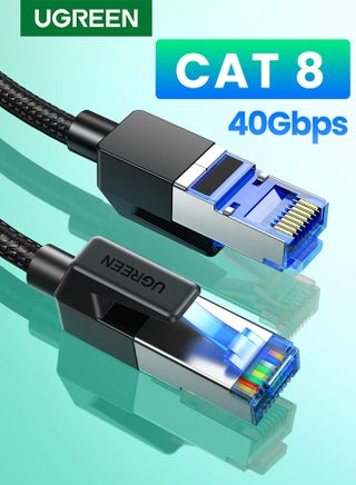 Ethernet Cable Cat8 Network Round Cord 10 Gigabit RJ45 28AWG 600Mhz Wire Shielded Compatible for PC Laptop Router Modem Mac Switch PS5 PS4 Smart TV Black - pnsku/N53340900A/45/_/1713689534/dbe9e930-c4a9-4af7-970b-36c58fccaf3d