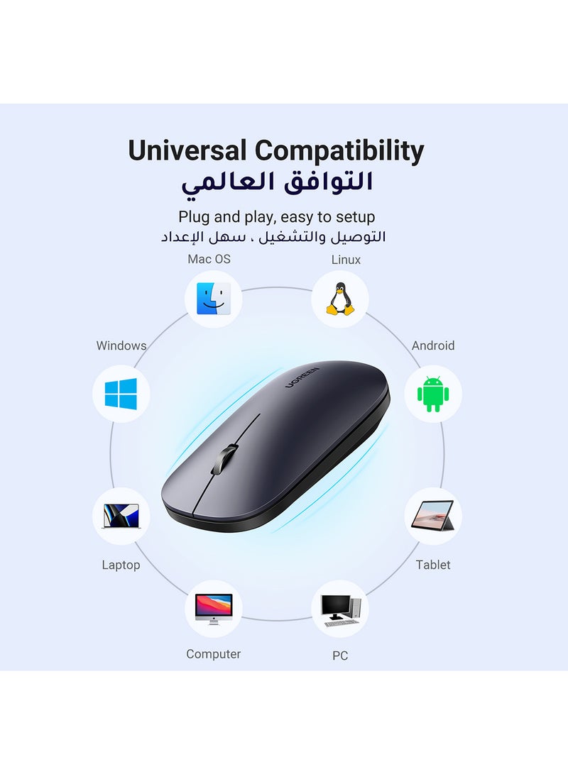ماوس لاسلكي رفيع ومحمول لا يصدر صوت للابتوب بمحول USB بتردد 2.4 جيجاهرتز لتمرير فائق السرعة مع 4 معدلات DPI قابلة للتعديل ومتوافق مع كمبيوتر إتش بي ولينوفو وأسوس وديل - pnsku/N53340905A/45/_/1713419022/1fc37f45-422b-48cc-abf2-83d23cd176a8