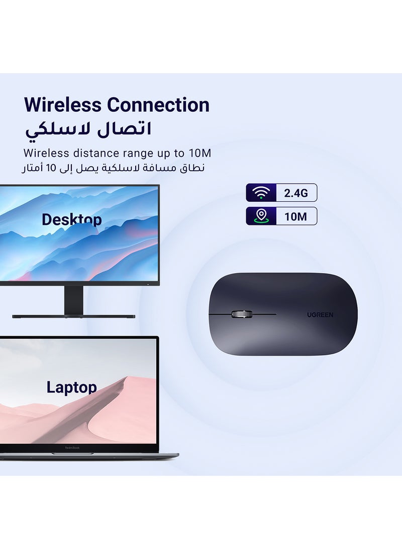 ماوس لاسلكي رفيع ومحمول لا يصدر صوت للابتوب بمحول USB بتردد 2.4 جيجاهرتز لتمرير فائق السرعة مع 4 معدلات DPI قابلة للتعديل ومتوافق مع كمبيوتر إتش بي ولينوفو وأسوس وديل - pnsku/N53340905A/45/_/1713419023/fd10c3ea-7d64-4def-a46c-74614344d61f