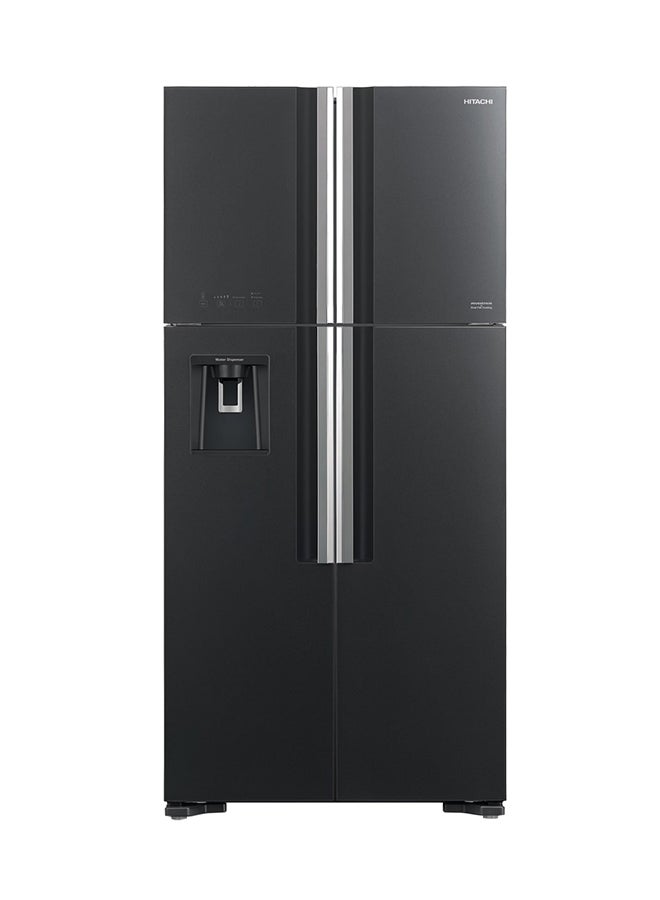 هيتاشي ثلاجة بأربعة أبواب متجاورة R-W660PS7 GGR باللون الأسود R-W660PS7 GGR أسود  - Image 1