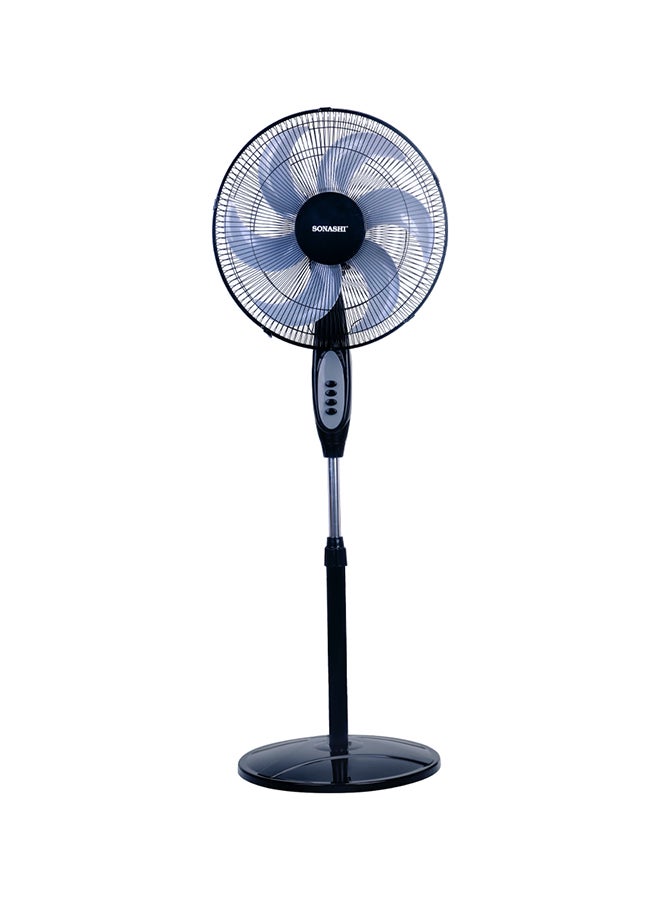 SONASHI 16" Stand Fan With Height Adjustable Feature | 6 Blade Leaf With 3 Speed Switch And Oscillation Function | Ideal For Office, Rooms And Dining Rooms | Tower/Stand Fan 75 W 75 W SF-8040SN Black  - Image 1