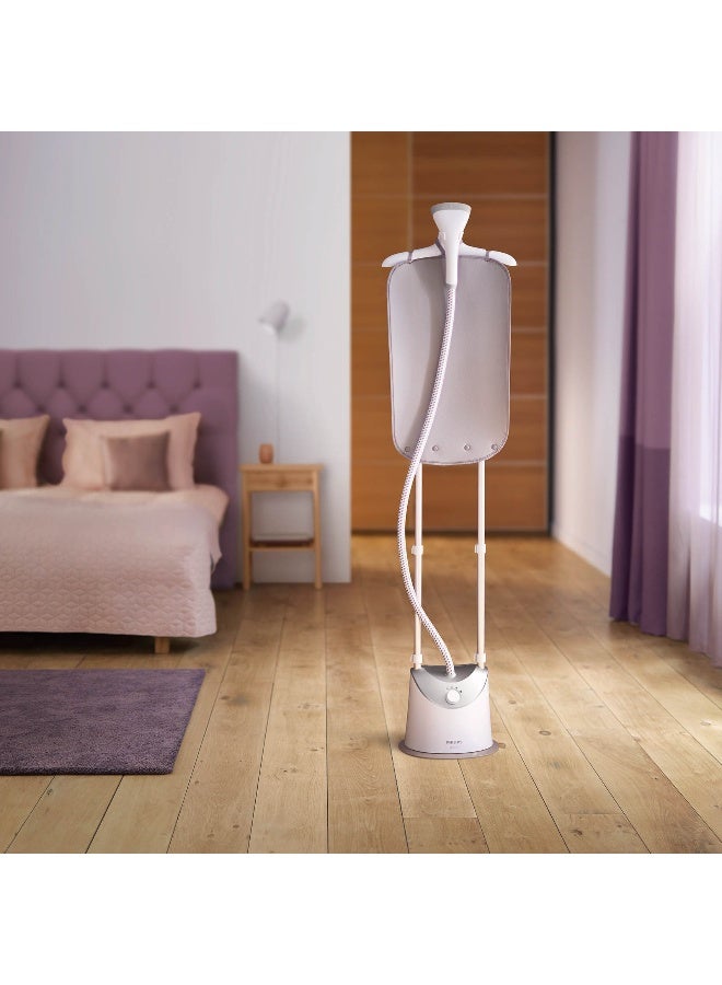 Philips Easy Touch Stand Steamer - 1800W, 35g/min Continuous Steam, 1.4L, 3 Steam Settings, Style Ironing Mat, Grey/White - GC487/86 1.4 L 1800 W GC487/86 White - Image 4