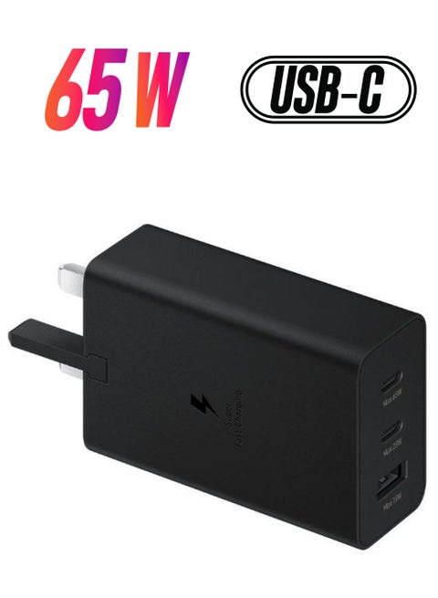 65W Power Adapter Trio Black