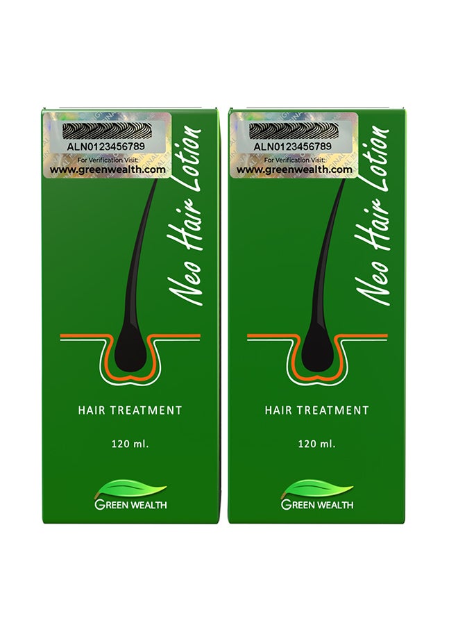 Green Wealth Pack Of 2 Neo Hair Lotion 120+120ml  - Image 1