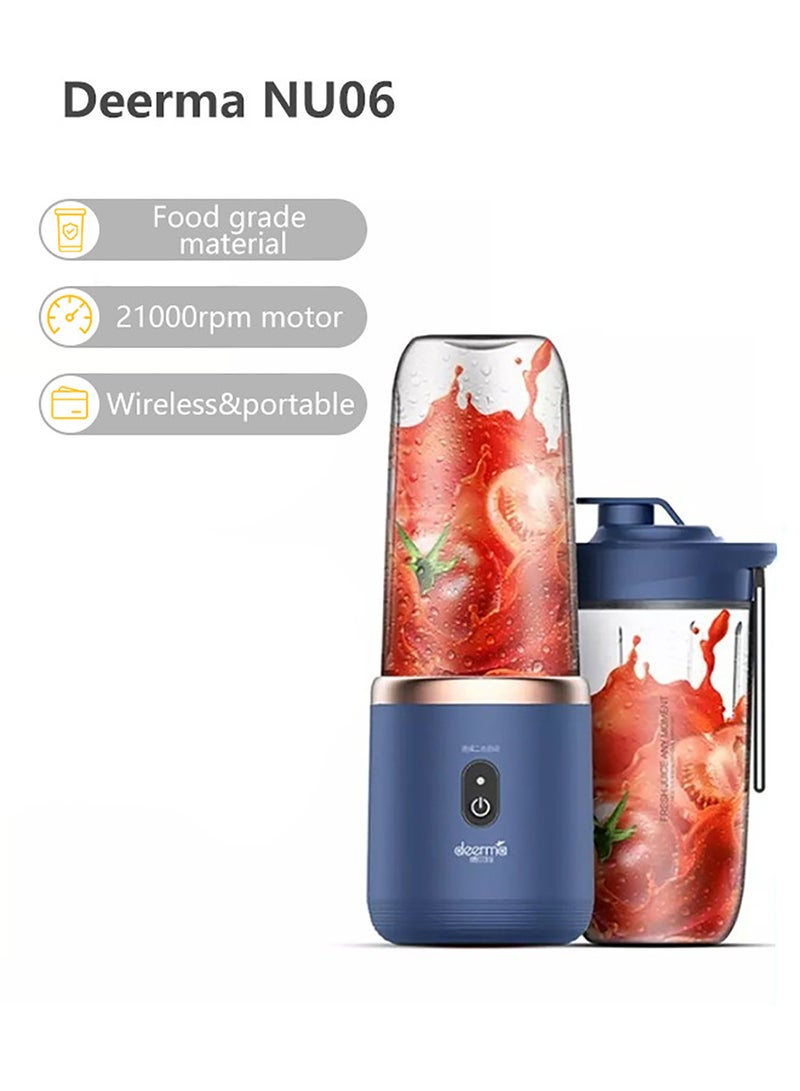 Portable and Compact Mini USB-Rechargeable Wireless  Juicer Cup  Blender  with Three Upgrades In Appearance, Performance And Battery Life for Superb Mixing Fuits and Vegetables 140 W NU06 Blue - pnsku/N53341670A/45/_/1735286931/d5fbdbae-ad9f-4843-a24f-c1e4e2b6b418