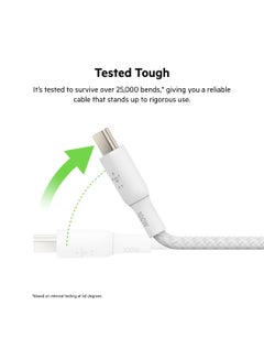 بيلكين كابل USB-C 2.0 مجدول 100 واط بطول 2 متر  - Image 3