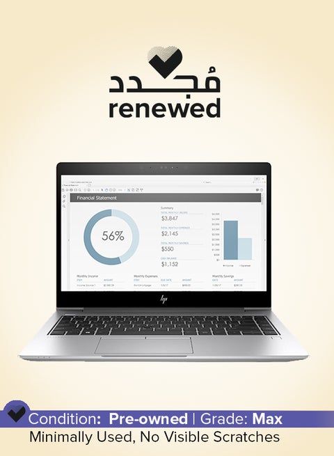 Renewed - Elitebook X360 1030 G3 (2019) Laptop With 13.3-Inch Display, Intel Core i7 Processor/8th Gen/8GB RAM/512GB SSD/Intel HD Graphics English Silver