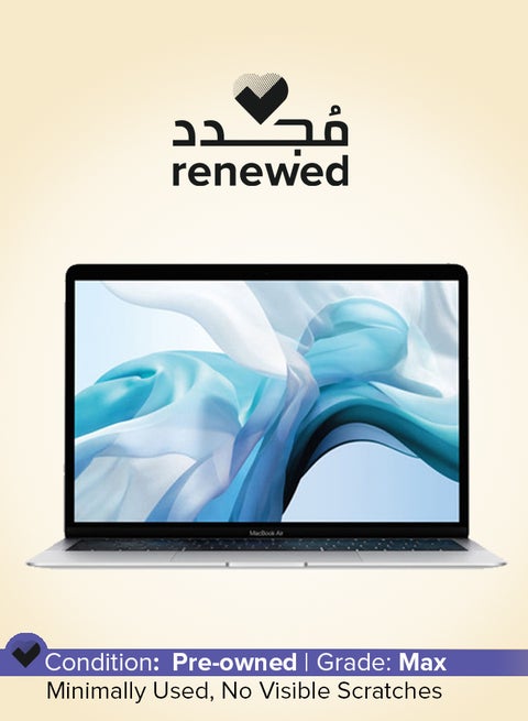 Renewed - MacBook Air (2018) Laptop With 13.3-Inch Full HD Display, Core i5 Processor/Dual Core/8GB RAM/128GB SSD/macOS English Silver