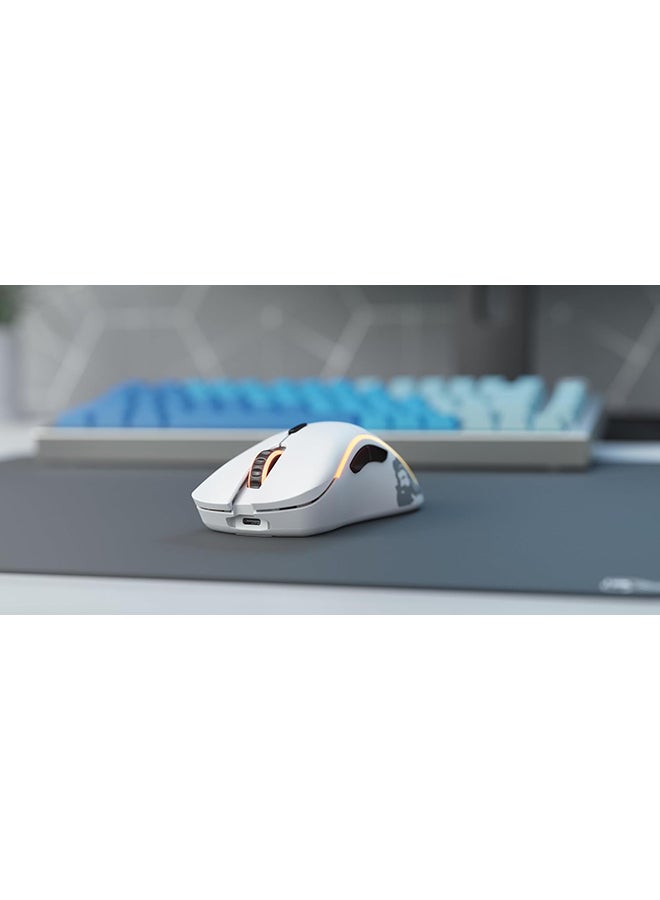 Glorious - Glorious PC Gaming Race Model USB D Wireless Gaming Mouse - RGB 69g Lightweight Ergonomic Wireless Gaming Mouse (Matte White) - Image 1
