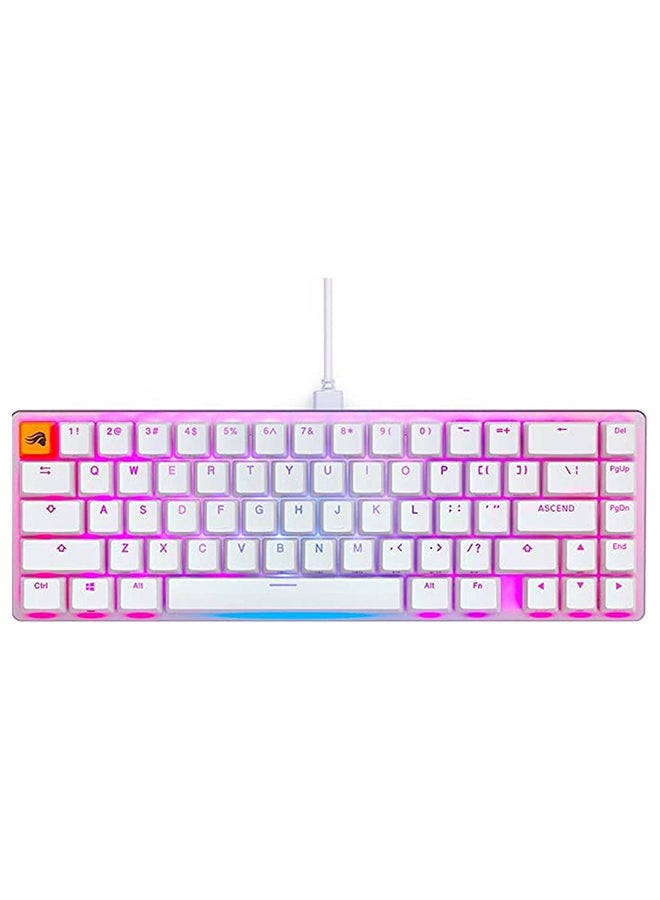 Glorious GMMK 2 Pre-Built Modular Mechanical Keyboard, ABS Doubleshot Keycaps, 65% Layout, 67 Keys, Fox Linear Switch, USB-C Interface, 5-Pin Hotswap Support, White | GLO-GMMK2-65-FOX-W  - Image 2