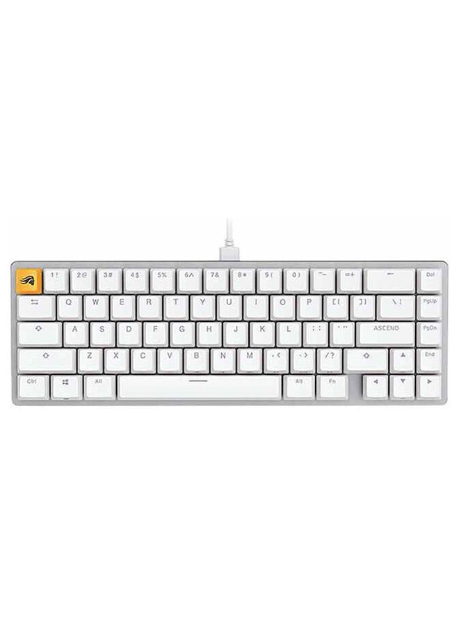 Glorious GMMK 2 Pre-Built Modular Mechanical Keyboard, ABS Doubleshot Keycaps, 65% Layout, 67 Keys, Fox Linear Switch, USB-C Interface, 5-Pin Hotswap Support, White | GLO-GMMK2-65-FOX-W  - Image 1
