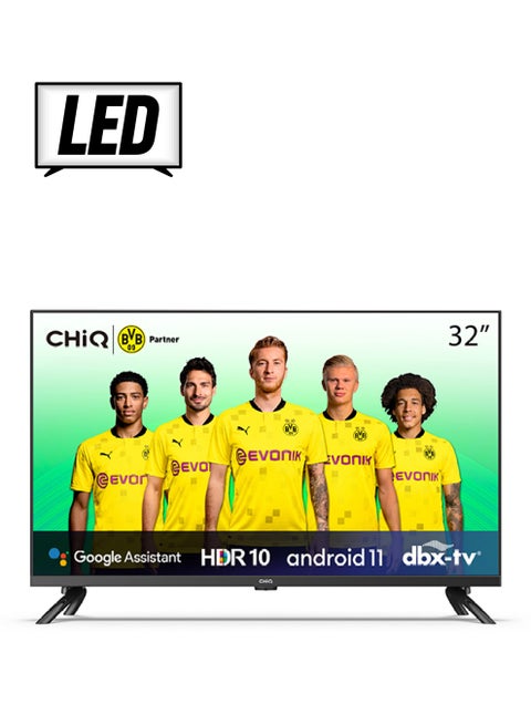 LED Smart TV, HD, 32 Inch, Android 11.0, HDR10, A+ Screen, WiFi, Bluetooth 5.0, Netflix, YouTube, Prime Video, Full Screen Display, HDMI, USB L32G7P Black
