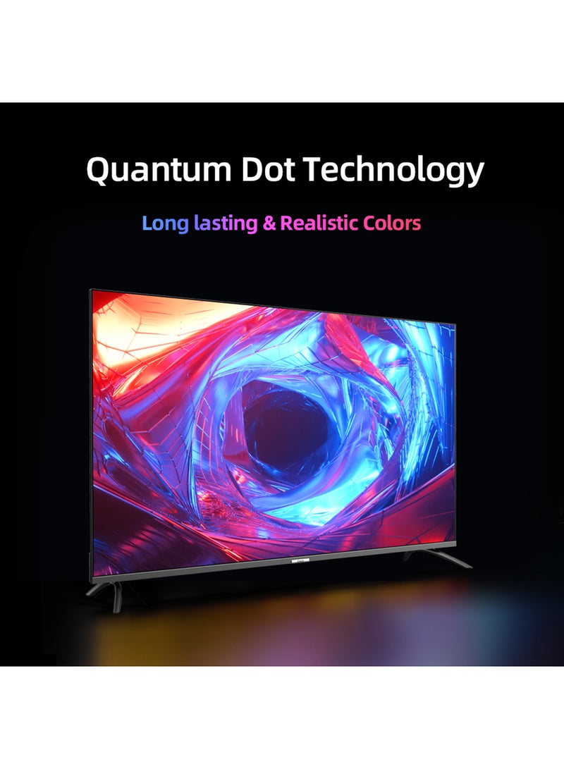CHiQ - QLED Smart TV, HD, 55 Inch, Android 11.0, HDR10, A+ Screen, WiFi, Bluetooth 5.0, Netflix, YouTube, Prime Video, Full Screen Display, HDMI, USB U55QM8V Black - Image 1