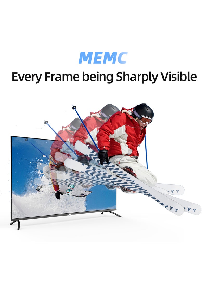 CHiQ - QLED Smart TV, HD, 55 Inch, Android 11.0, HDR10, A+ Screen, WiFi, Bluetooth 5.0, Netflix, YouTube, Prime Video, Full Screen Display, HDMI, USB U55QM8V Black - Image 1