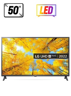 LG 50 Inch 4K UHD Smart LED TV with Built in Receiver - 50UQ75006LG Black