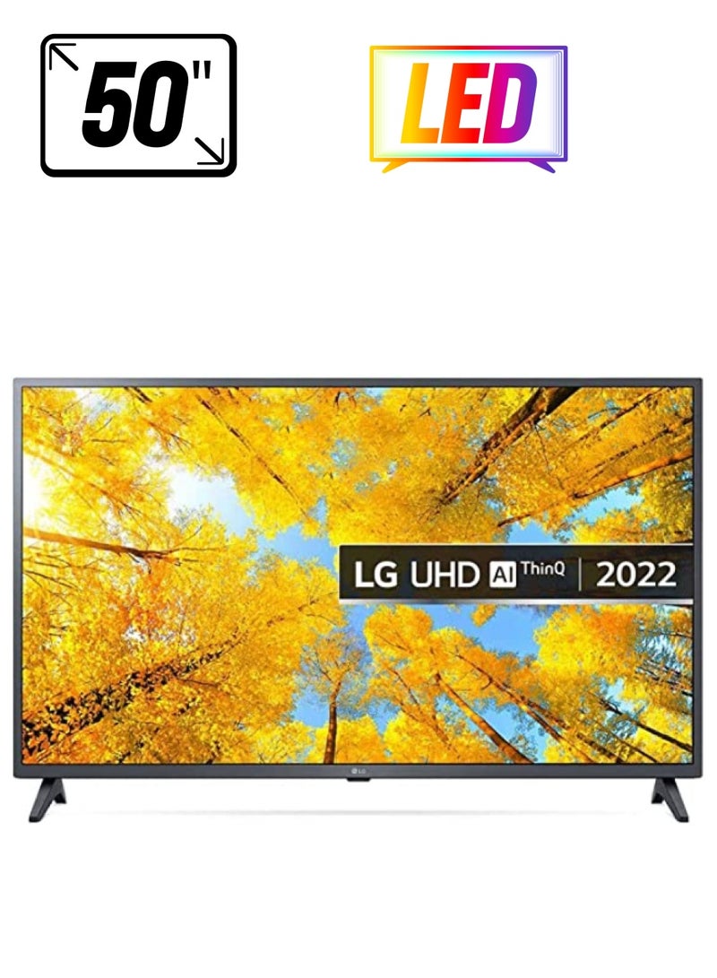 LG - LG 50 Inch 4K UHD Smart LED TV with Built in Receiver - 50UQ75006LG Black - Image 1